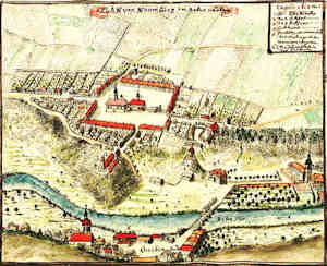 Plan von Naumburg am Bober und Revier - Widok miasta z lotu ptaka